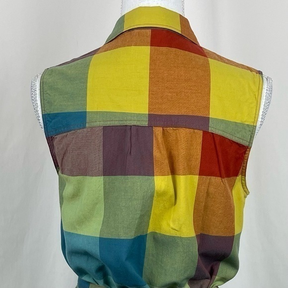 Toad & Co Plaid 100% Organic Cotton Shirt Dress - Picture 6 of 12